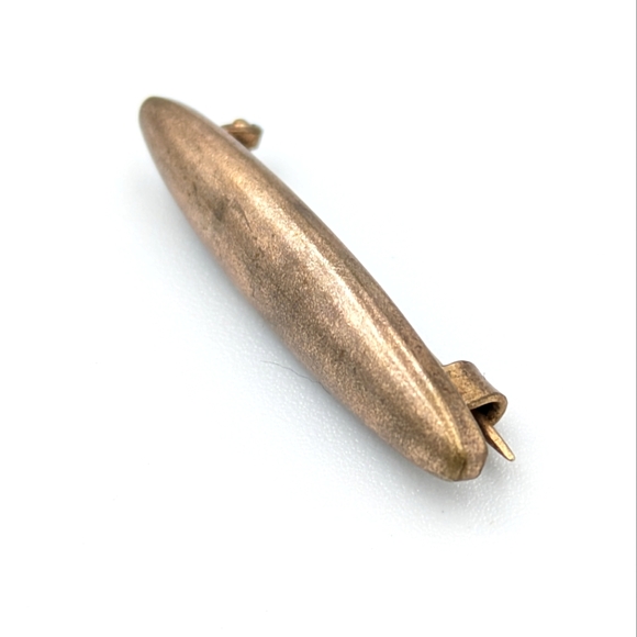 Antique Jewelry - Antique Victorian rose gold filled small pin brooch bar